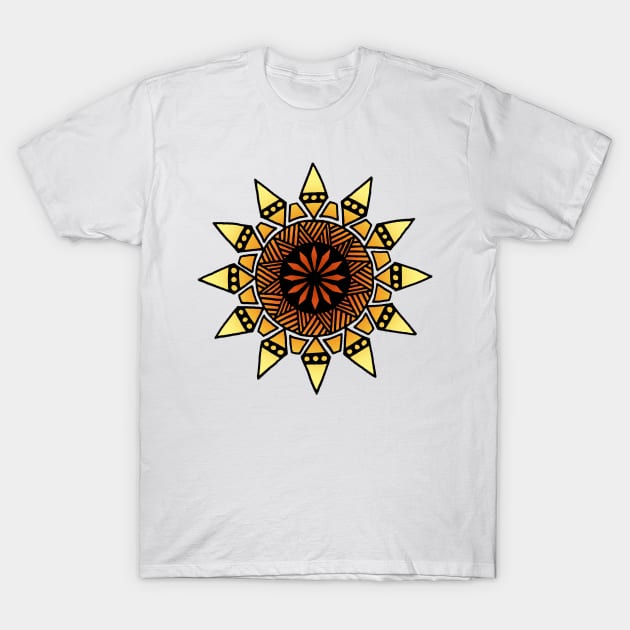 African Sun MANDALA T-Shirt by EnchantedSwans